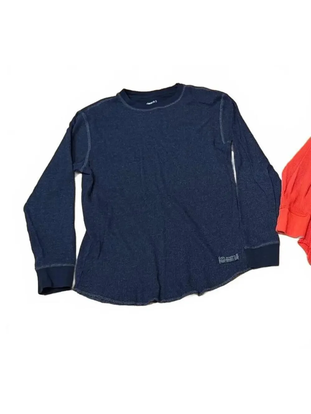 Gap Kids XL 12 years Long Sleeve Waffle Shirts Set Unisex Fall Winter Red Blue
